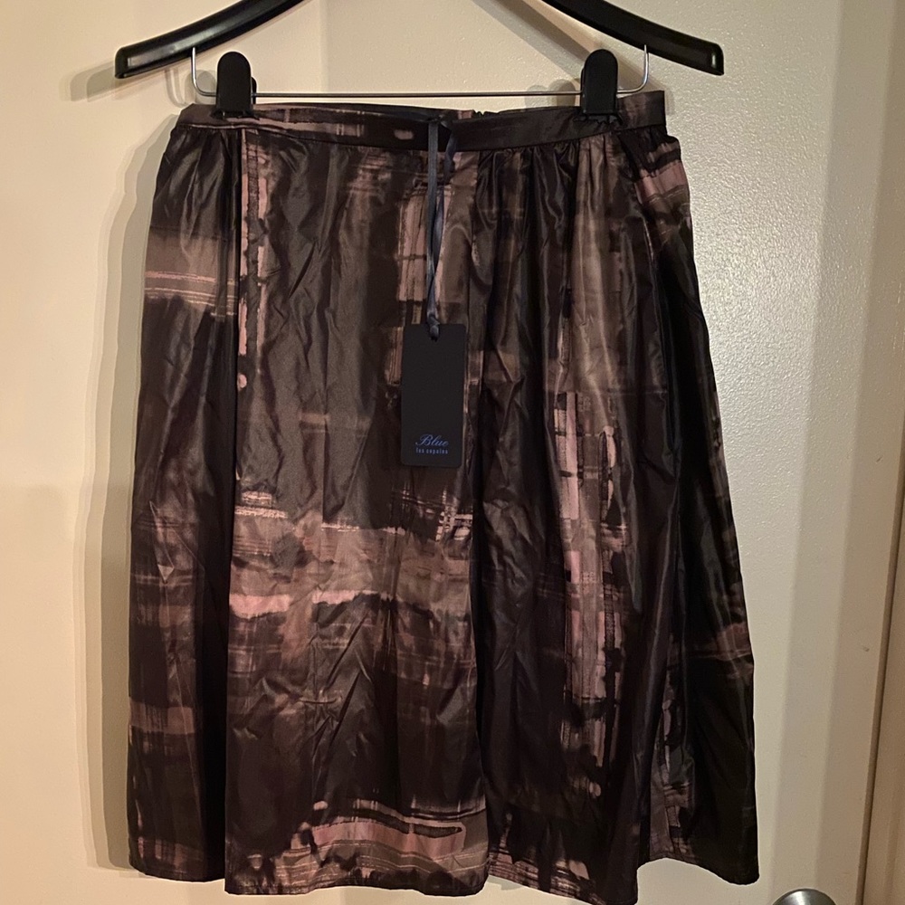 Blue Les Copains purple and brown skirt new size 42 US 10